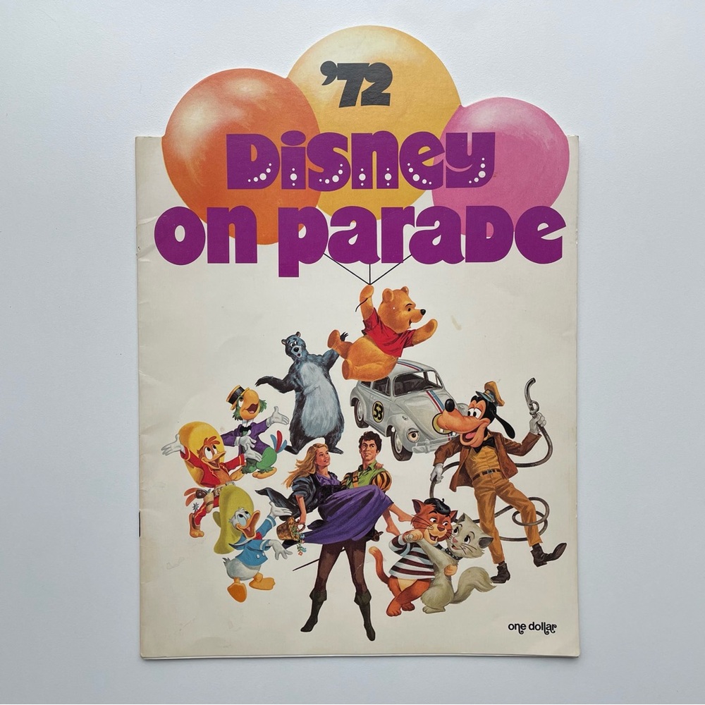 Disney '72 On Parade Program Classic Goofy Pooh Minnie Retro Vtg Disneycore Fun